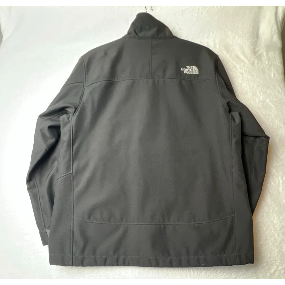 The North Face Jacket Mens M Black Lined Zip Pockets Mock Neck Fleece lining Out